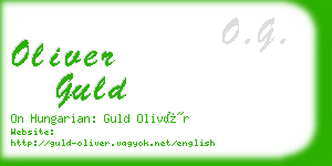 oliver guld business card